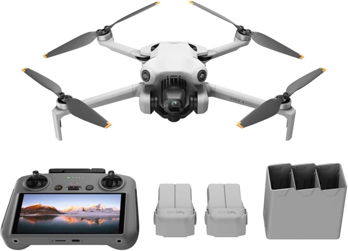 DJI Mini 4 Pro Fly More Combo: 4K Drone, 249g, 102-Min Flight, Smart R