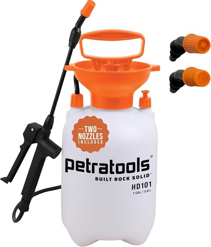 Petratools 1 Gallon Pump Sprayer – HD101 Garden Sprayer for Weeds, Law