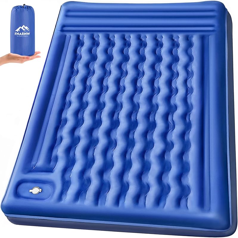 Double Sleeping Pad Camping, Self Inflating 6'' Extra-Thick 2 Person P