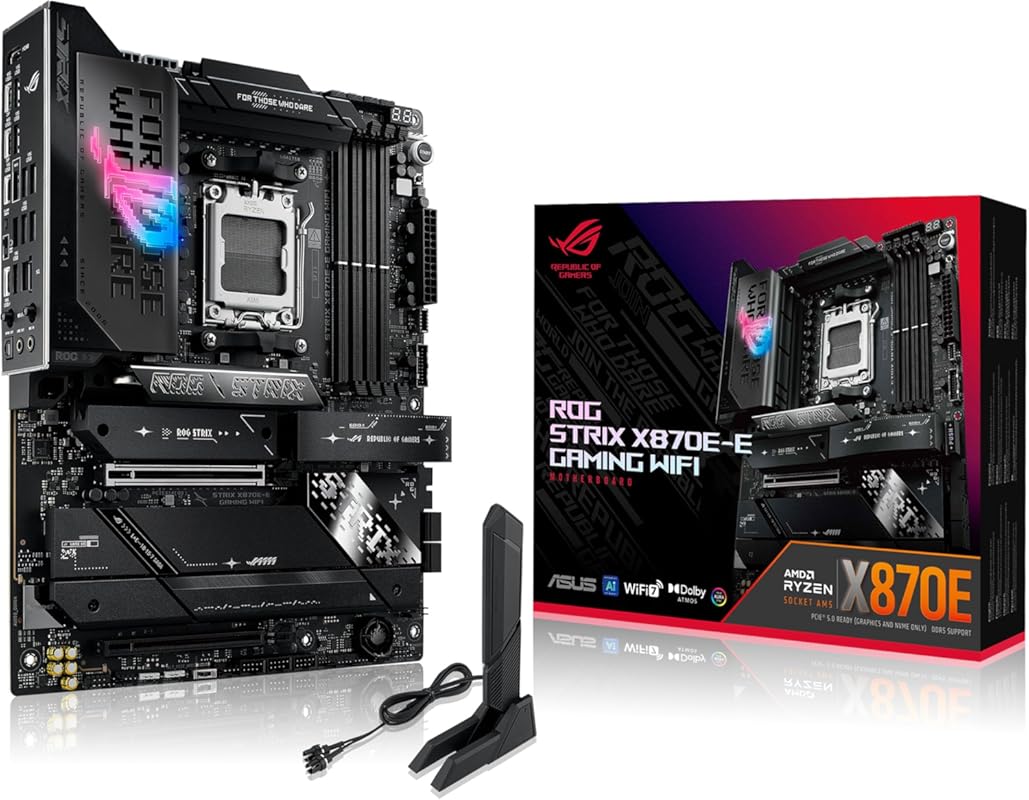 ASUS ROG Strix X870E-E Gaming WiFi AMD AM5 X870 ATX Motherboard 18+2+2