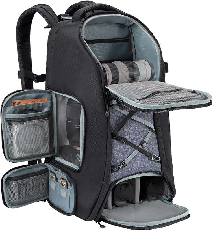 K&F CONCEPT Camera Backpack,Camera Bags for Photographers 30L Large Ca