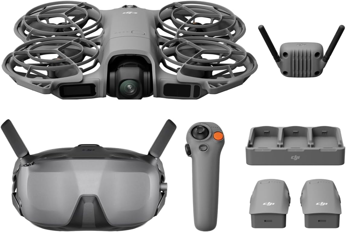 DJI Neo 2 Motion Combo: 4K FPV Drone with Goggles, 3 Batteries, Stable