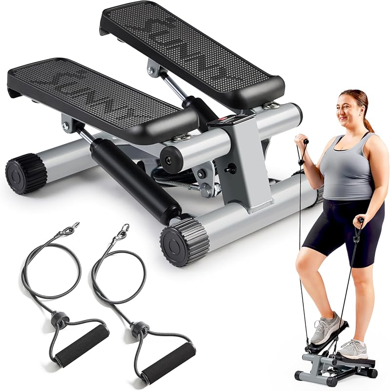 Mini Stepper Stair Workout Machine for Home, with Resistance Band and 
