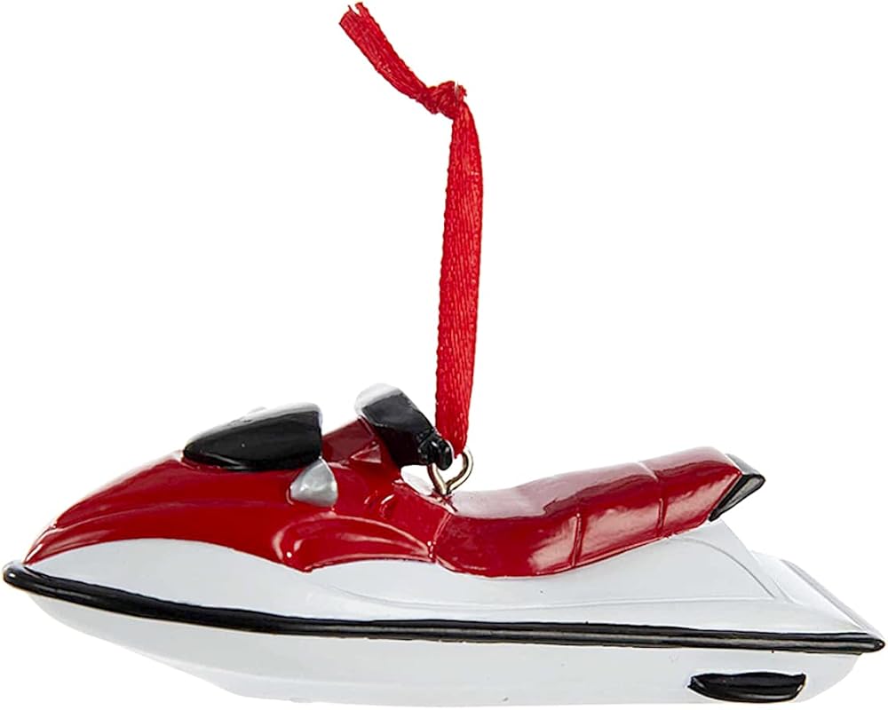 A Stylish Resin Jet Ski Ornament, Ideal for Water Sports Enthusiasts a
