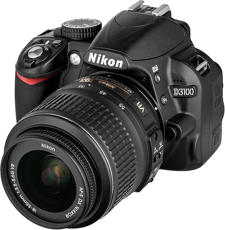 Nikon D3100 14.2MP DSLR Camera with AF-S DX 18-55mm VR Zoom Lens.
