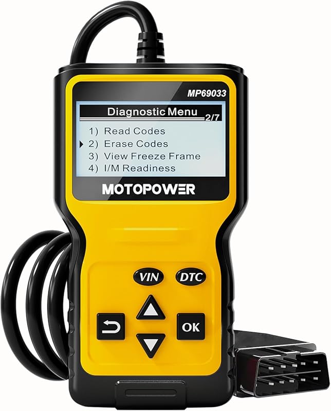 MOTOPOWER MP69033 OBD2 Automotive Scan Tool: Engine Code Reader for Al