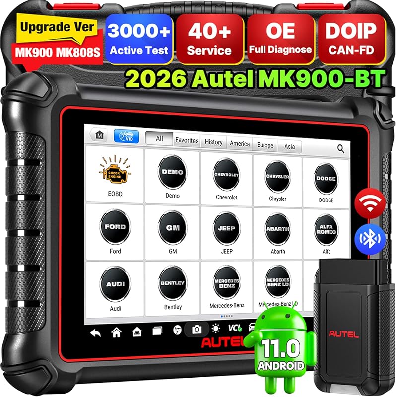 Autel MaxiCOM MK900BT Bidirectional Automotive Scan Tool: All Systems,