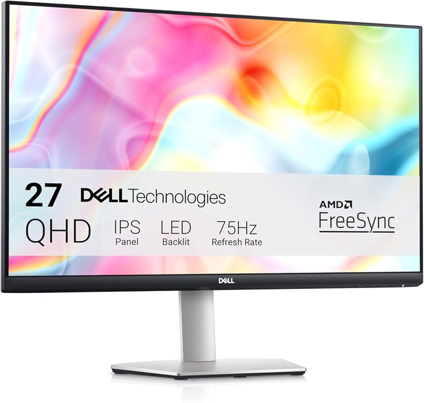 Dell 27-inch WQHD Monitor for MacBook: USB-C, Built-in Speakers, Fully