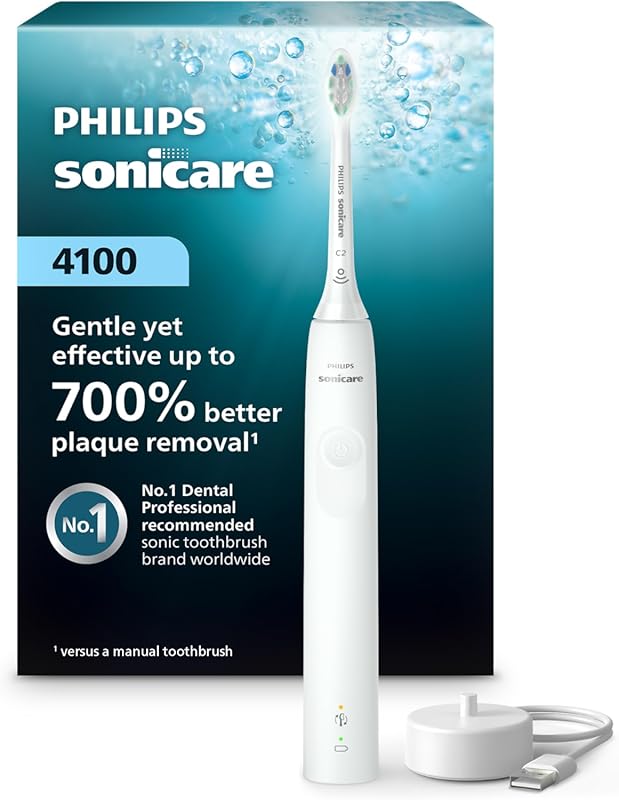 Philips Sonicare 4100 Series Electric Toothbrush: Pressure Sensor, 2 I