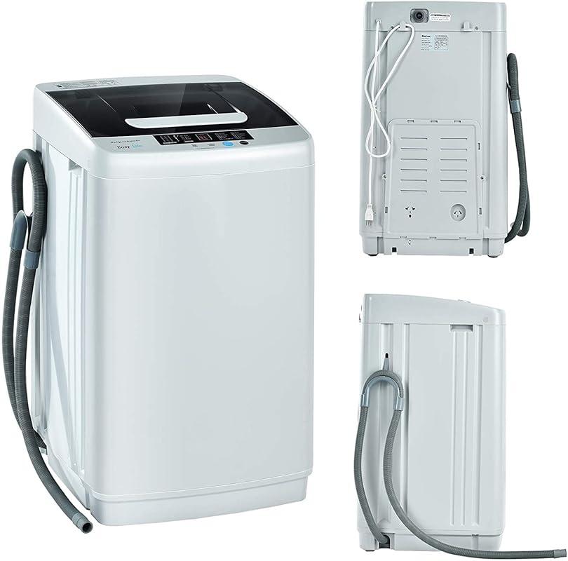 FUTADA Portable Washer Dryer Combo: 8.8 Lbs, 2-in-1 Top Load with LED