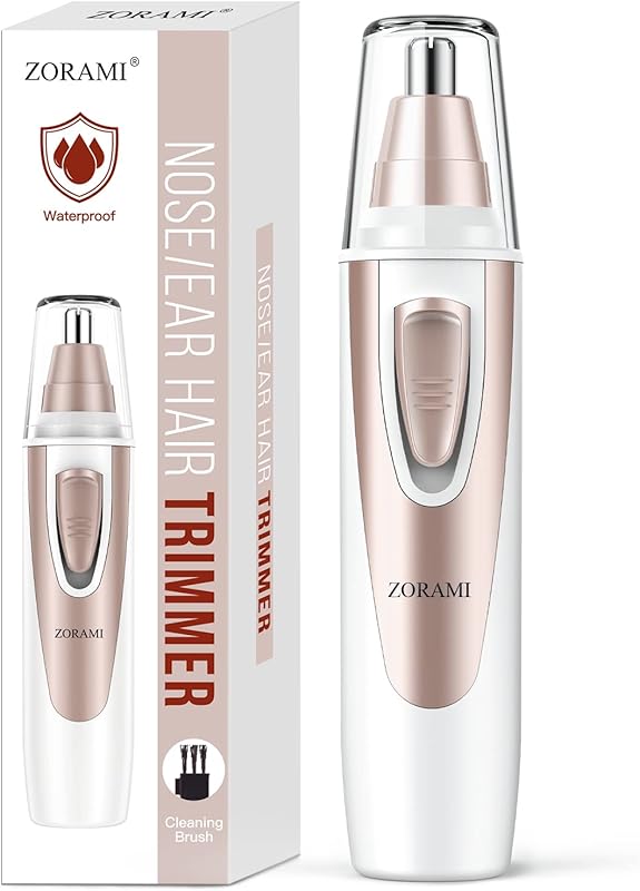 Battery-Operated IPX7 Waterproof Nose and Ear Hair Trimmer for Men & W