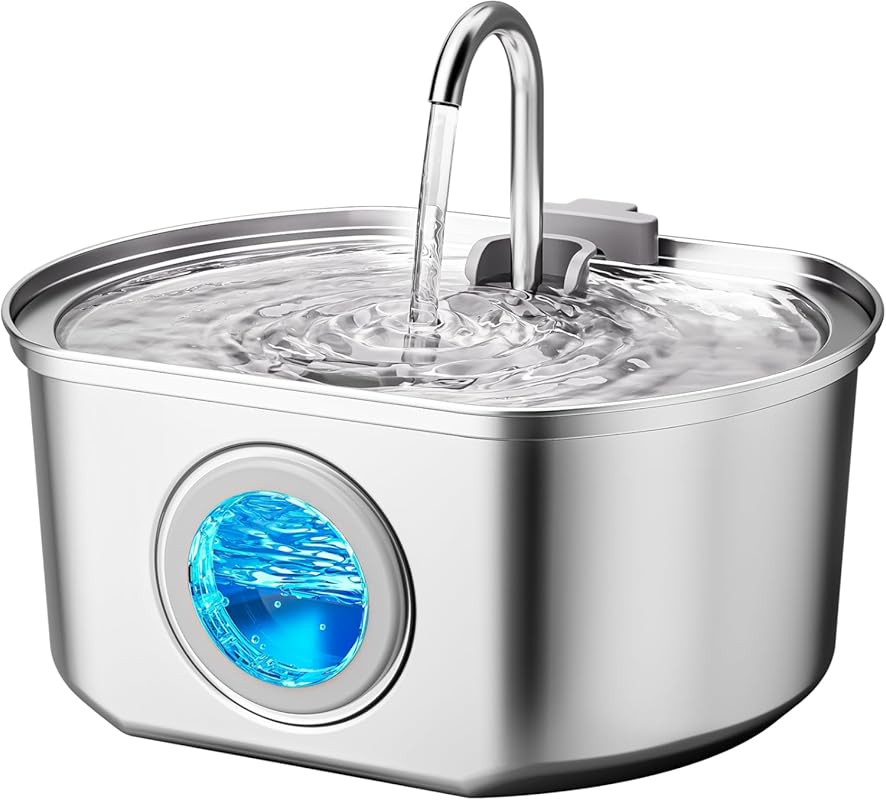 Cat Water Fountain Stainless Steel: 108oz/3.2L Cat Fountain for Drinki