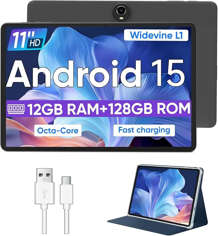 Android 15 Tablet: 11-inch Octa-Core, 12GB RAM, 128GB ROM, Widevine L1