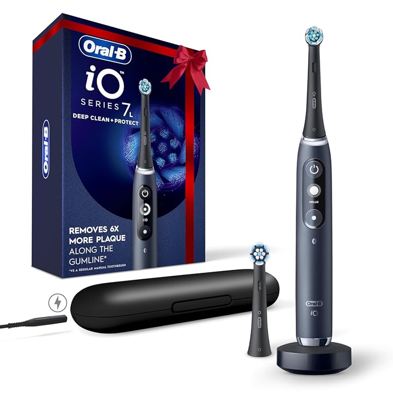 Oral-B iO Series 7 Deep Clean + Protect Electric Toothbrush: 2 Heads,