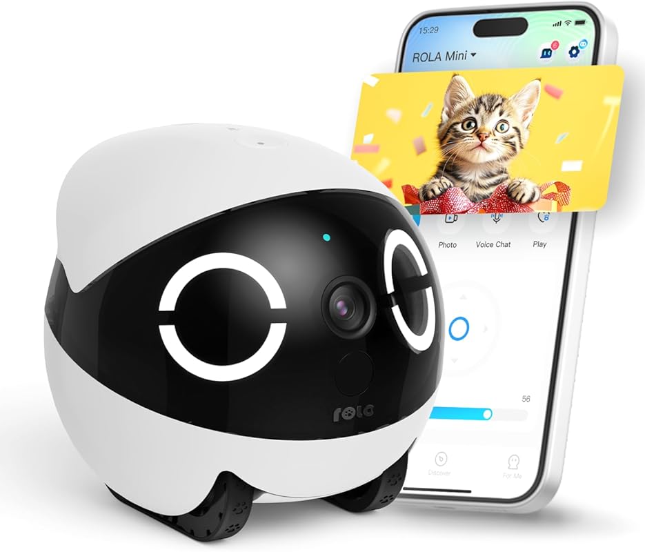 Enabot EBO ROLA FamilyBot: A Movable Pet Camera Robot with 2-Way Talk 