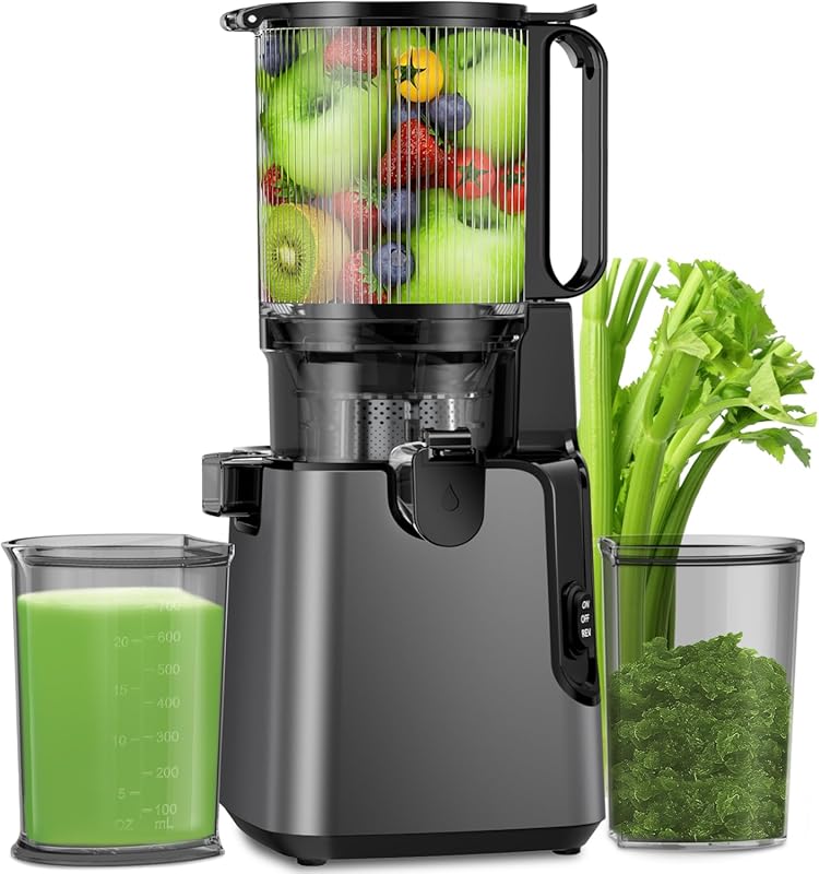 Cold Press Slow Masticating Juicer with 5.8-inch Wide Feed Chute for W