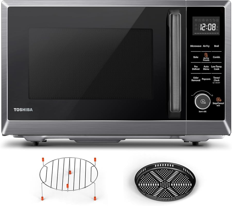 TOSHIBA 1.0 Cu.ft Countertop Microwave Oven with Air Fryer, Convection