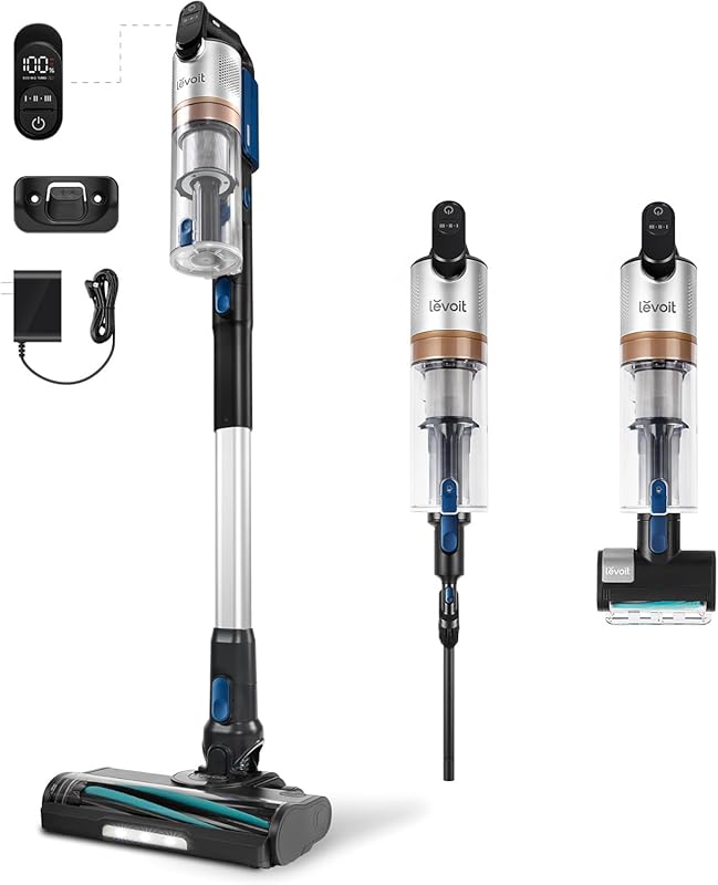 LEVOIT Cordless Stick Vacuum with HEPA Filter, Tangle-Resistant, Power