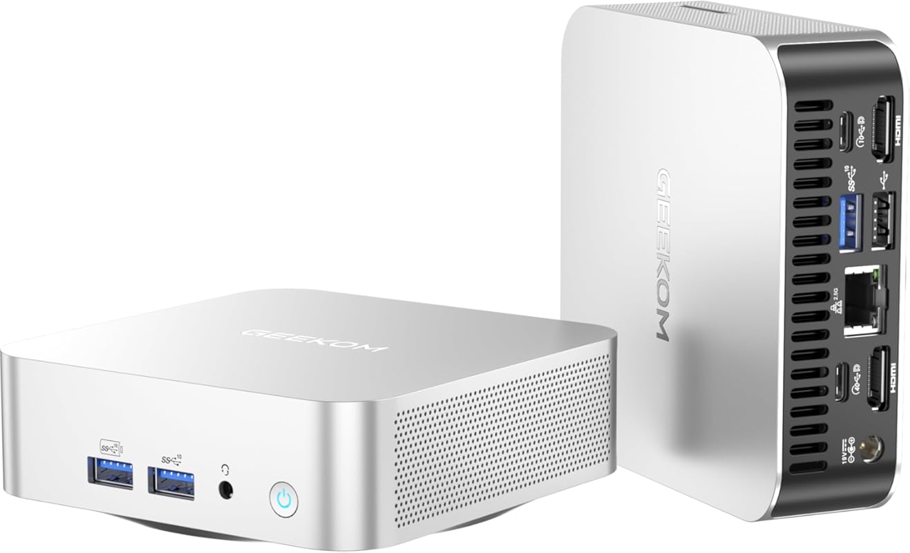 GEEKOM A6 Mini PC with AMD Ryzen 7 6800, 32GB DDR5 RAM , 1TB PCIe 4.0 