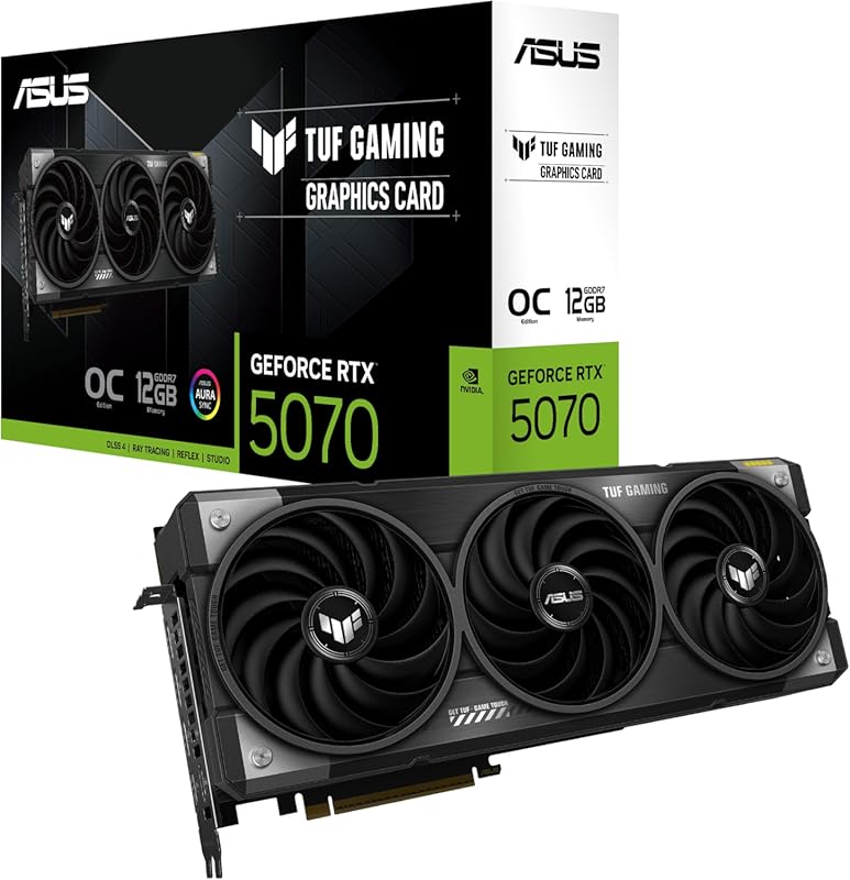ASUS TUF Gaming GeForce RTX 5070 OC Edition 12GB GDDR7 Graphics Card, 