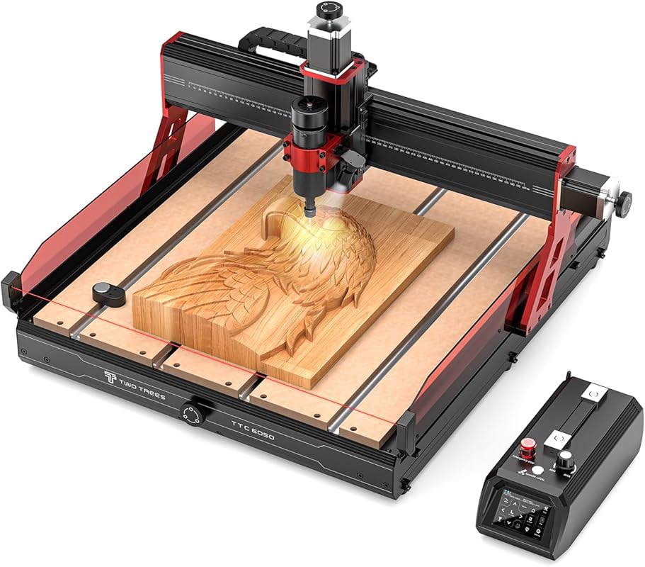 CNC Router Machine: 500W Spindle, Laser Cutter, NEMA 23 Motor, Linear 
