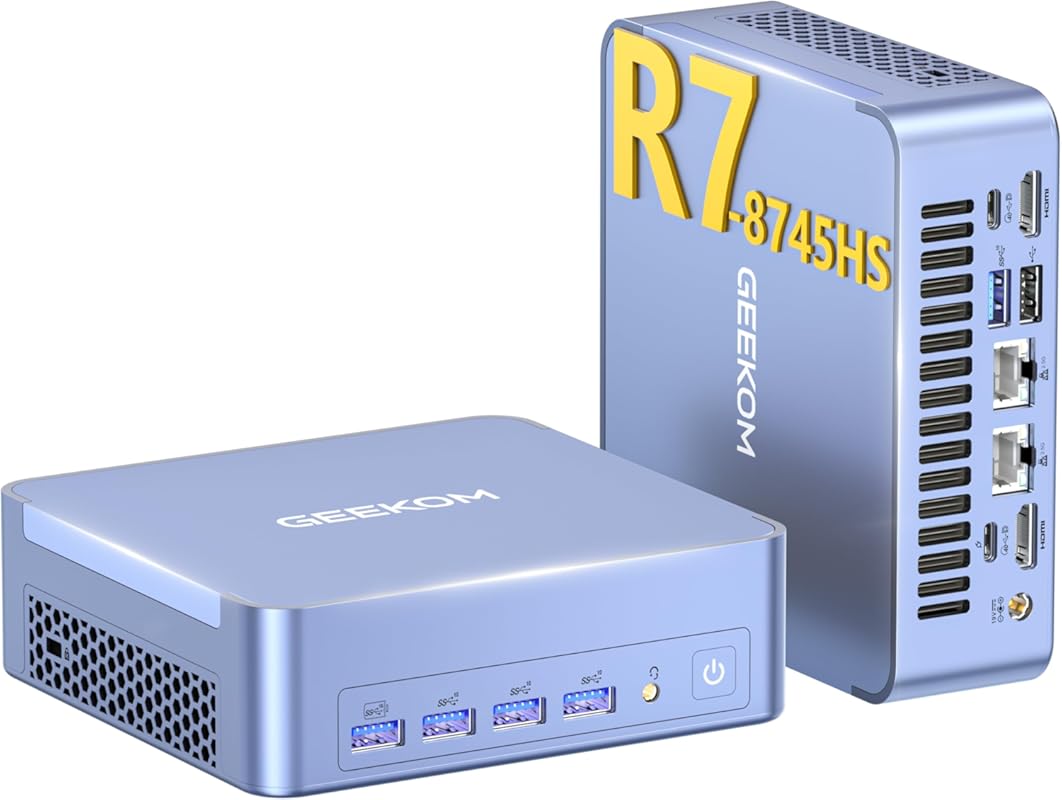 GEEKOM AX8 Max Mini PC with AMD Ryzen 7 8745HS Dual 2.5GbE LAN| 32GB D