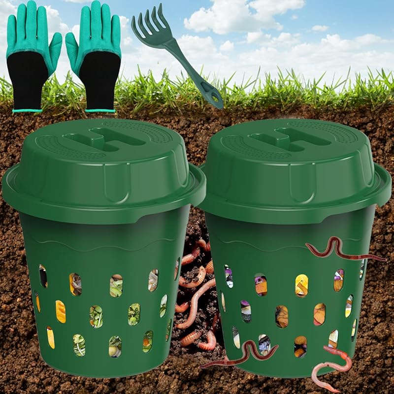 Best Inground Worm Composter: Outdoor Vermicomposting Bin for Garden B