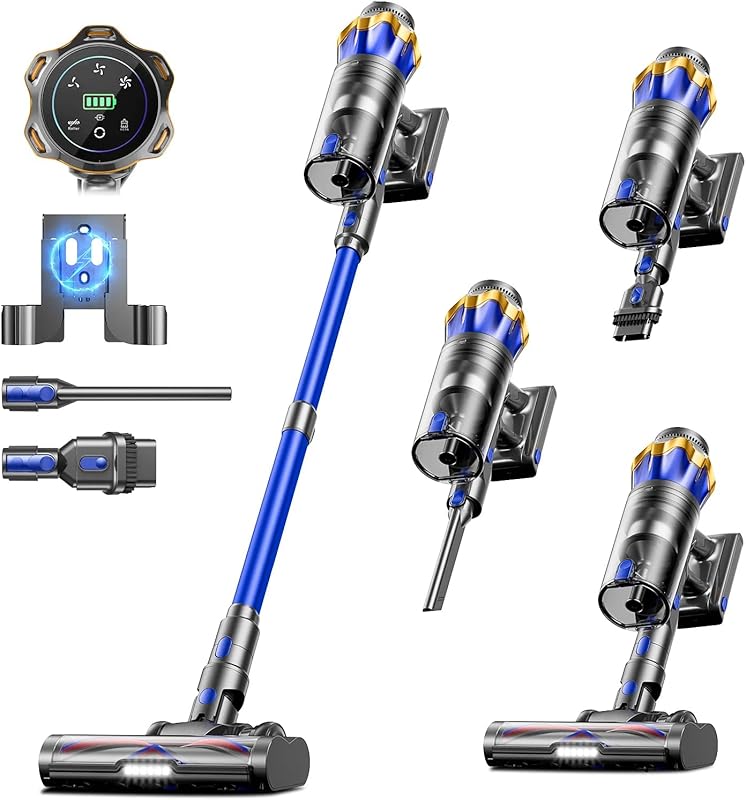 High-Performance Cordless Stick Vacuum: 70-Minute Runtime, Self-Standi