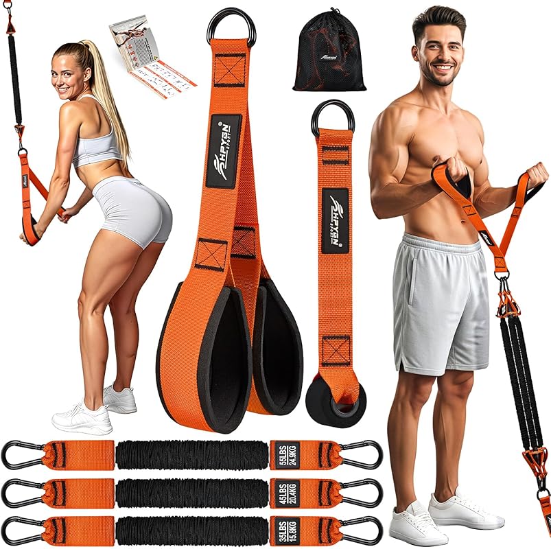 Resistance Bands for Full Body Strength Training, with Handles and Doo