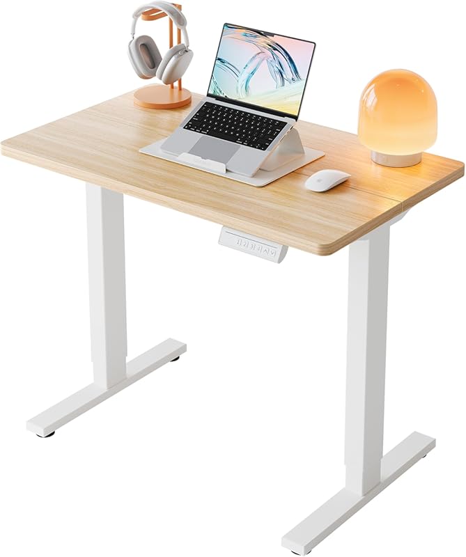 Small 32-inch Electric Standing Desk with 4 Memory Height Settings for