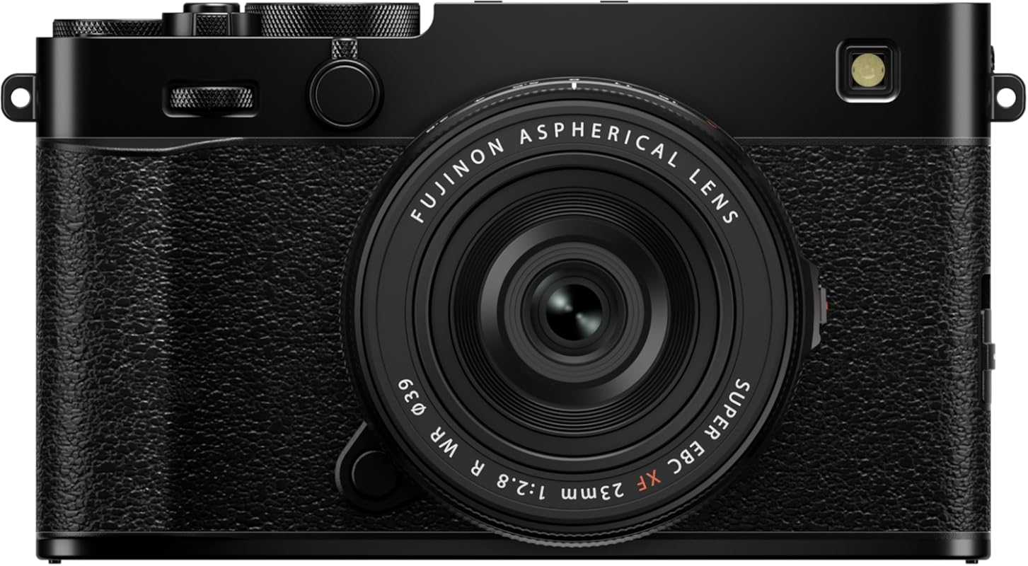 The Fujifilm X-E5 Mirrorless Digital Camera offers an XF23mmF2.8 Lens