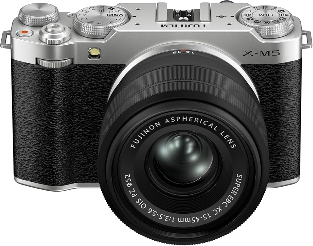 The Fujifilm X-M5 Mirrorless Digital Camera offers a versatile XC15-45