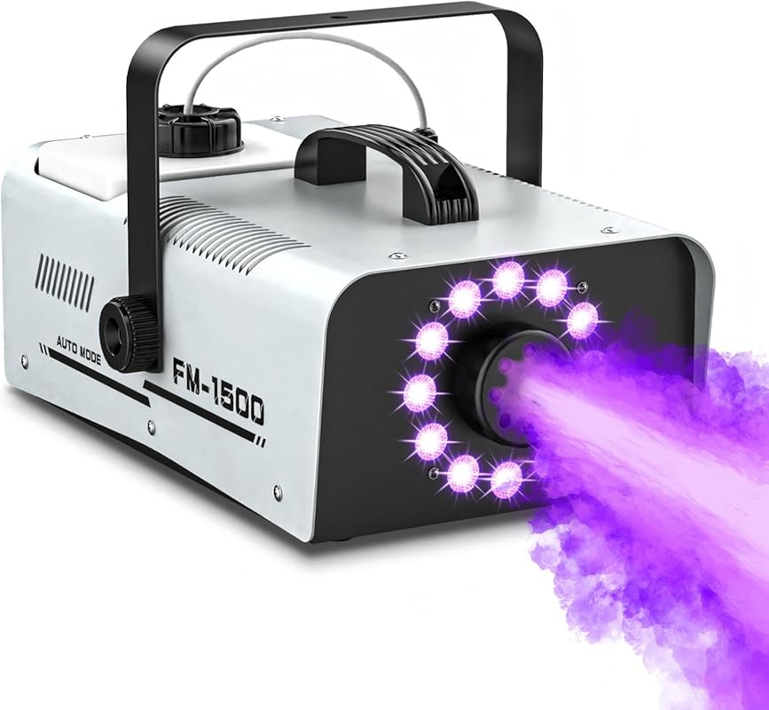 Powerful Outdoor Halloween Fog Machine, 1500W 20000CFM, with LED Light