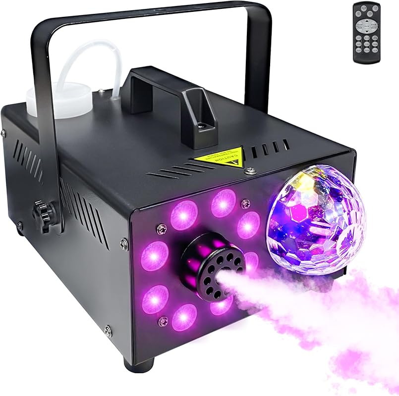 Best Indoor Halloween Fog Machine, 600W 2000CFM, with 13-Color LED and
