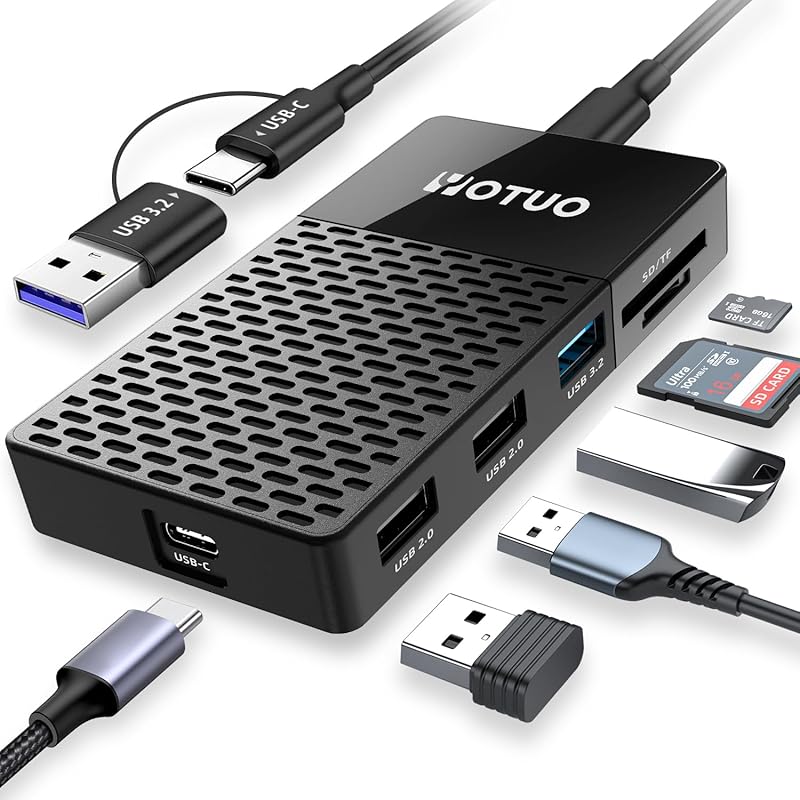 Portable 1TB External SSD: 1050MB/s USB-C, with Multi-Port Hub and SD/