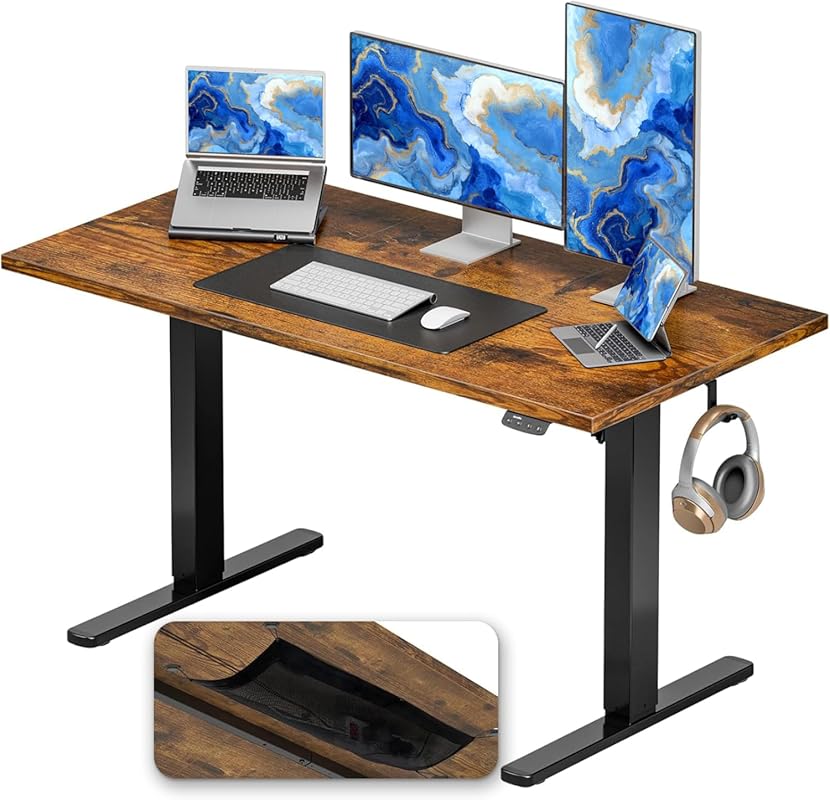 48 x 24 Inch Electric Standing Desk, Adjustable with Cable Management