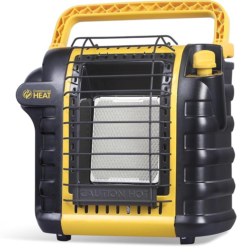 Portable Indoor Propane Heater, 9000 BTU, Heats 300 sq ft, 2 Heat Sett