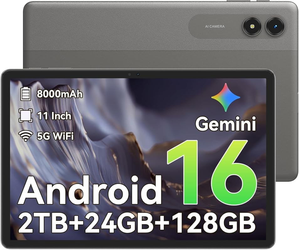 Android 16 Tablet: 11-inch 90Hz Display, Octa-Core, 24GB RAM, 128GB St