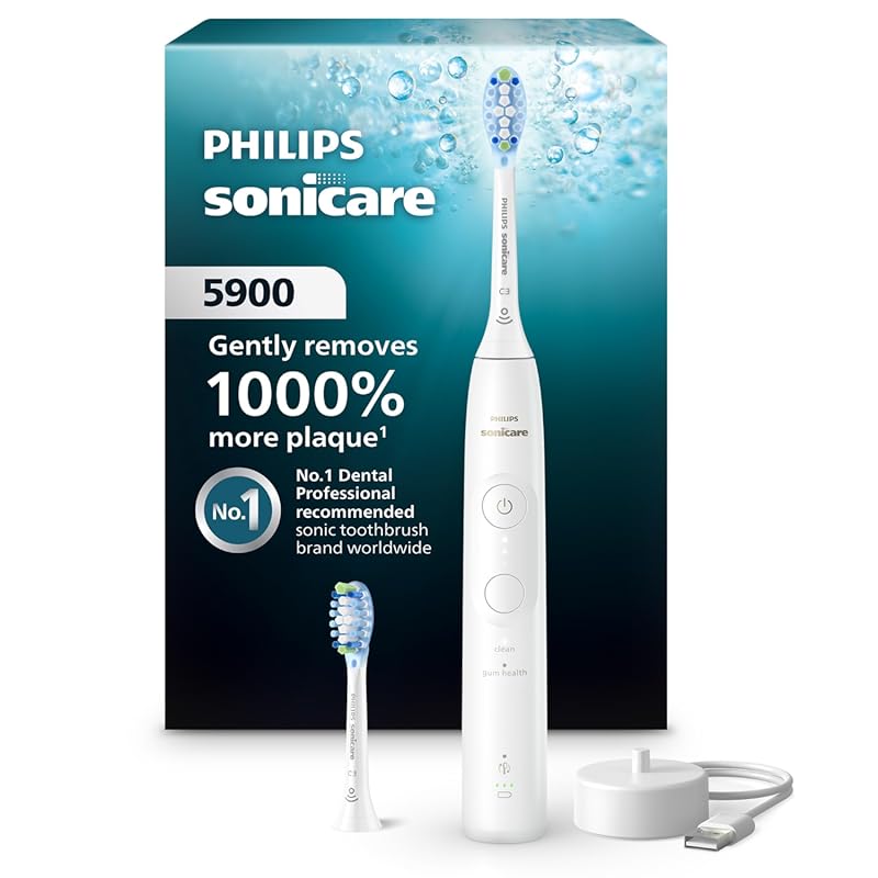 Philips Sonicare 5900 Series Electric Toothbrush: Pressure Sensor, 6 M