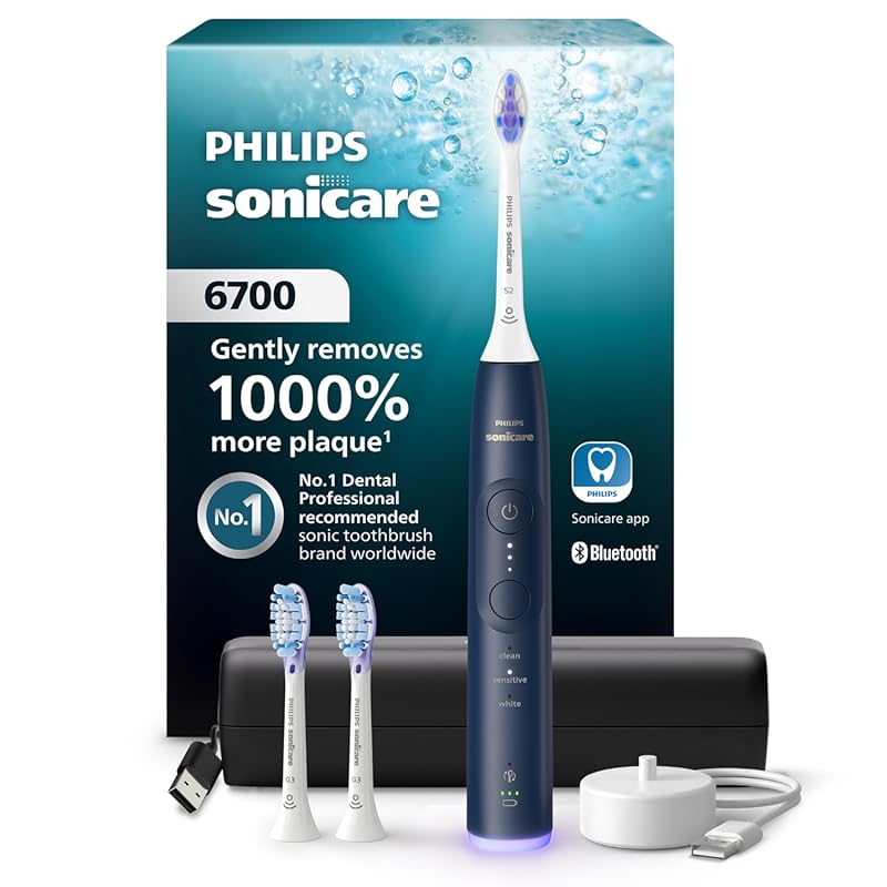 Philips Sonicare 6700 Electric Toothbrush: Pressure Sensor, 9 Modes, T