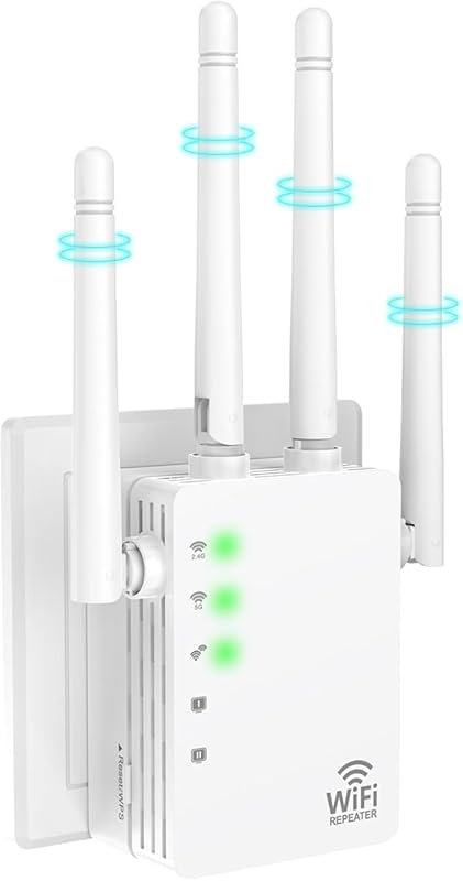 Dual Band WiFi Extender: Expansive 12880 Sq. Ft. Coverage for 105 Devi