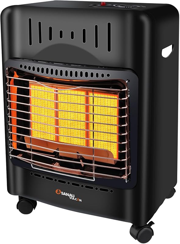 Indoor Propane Radiant Heater, 18,000 BTU, Covers 450 sq ft, Safety Sh