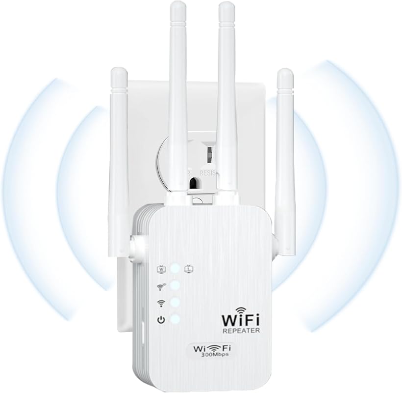 Long Range WiFi Extender: Boosts Signal Up to 9800 Sq. Ft., Connects 4
