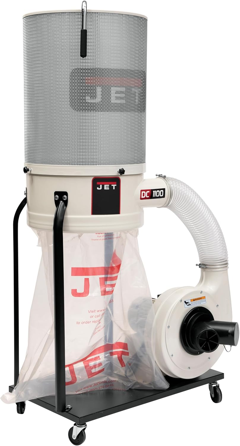 JET DC-1100VX-CK 1-1/2 HP Vortex Cone Dust Collector with 2-Micron Can