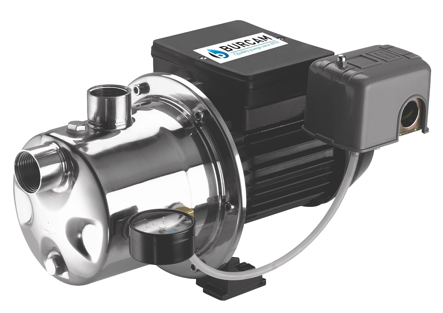 BURCAM 506518SS 3/4 HP Stainless Steel Shallow Well Jet Pump for Resid