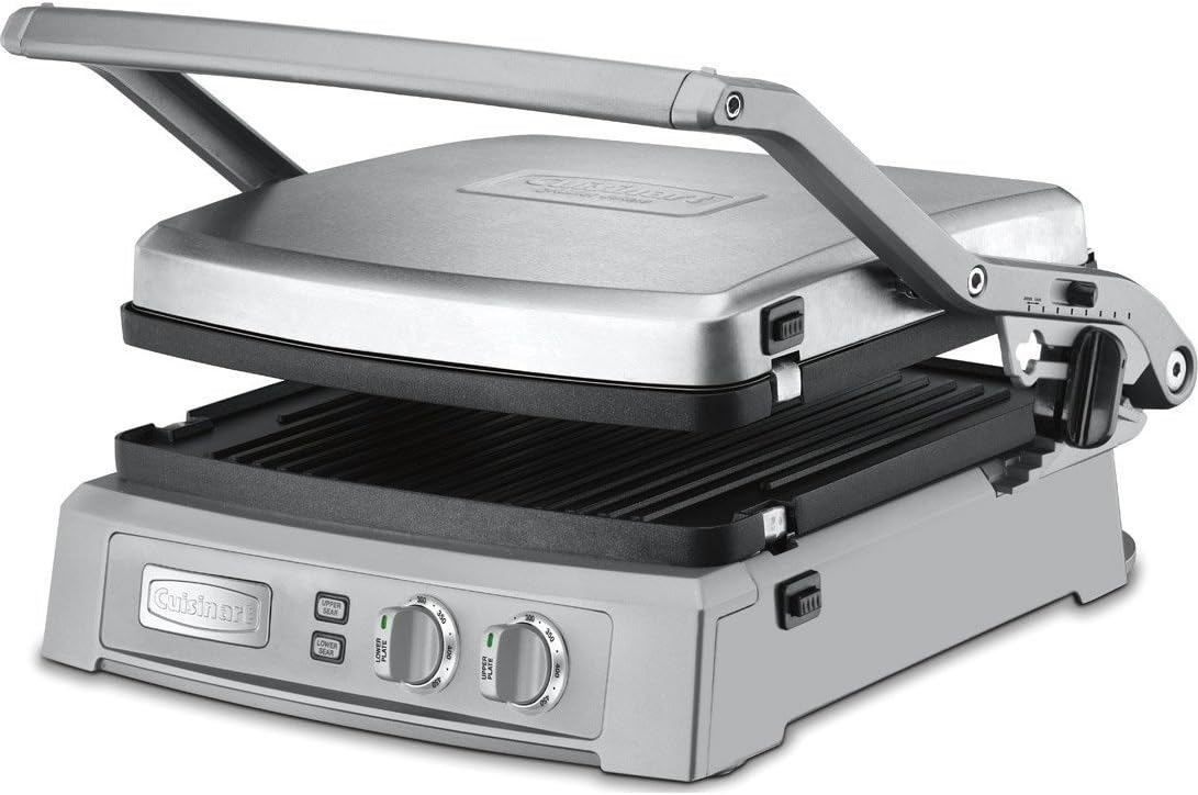 Cuisinart GR-150NAS Deluxe Electric Griddler, Stainless Steel 5-in-1 G
