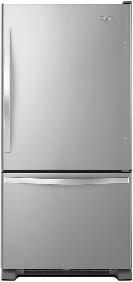 Spacious 22 Cu.Ft Bottom Freezer Refrigerator in Stainless Steel with 