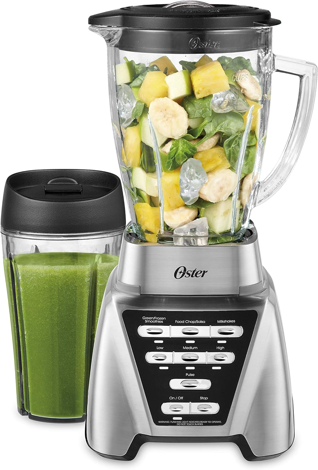 Oster Pro 1200 Smoothie Blender: 1200W, 7 Speeds, Glass Jar & 24oz To-