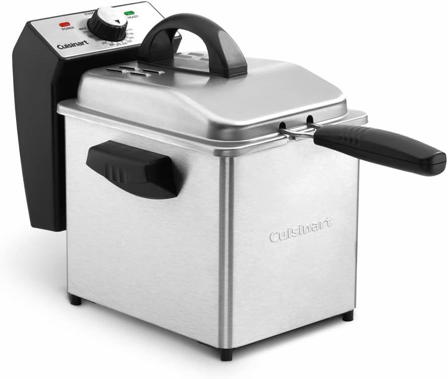 Cuisinart CDF-130 Compact Deep Fryer, 2 Quart Stainless Steel, Perfect
