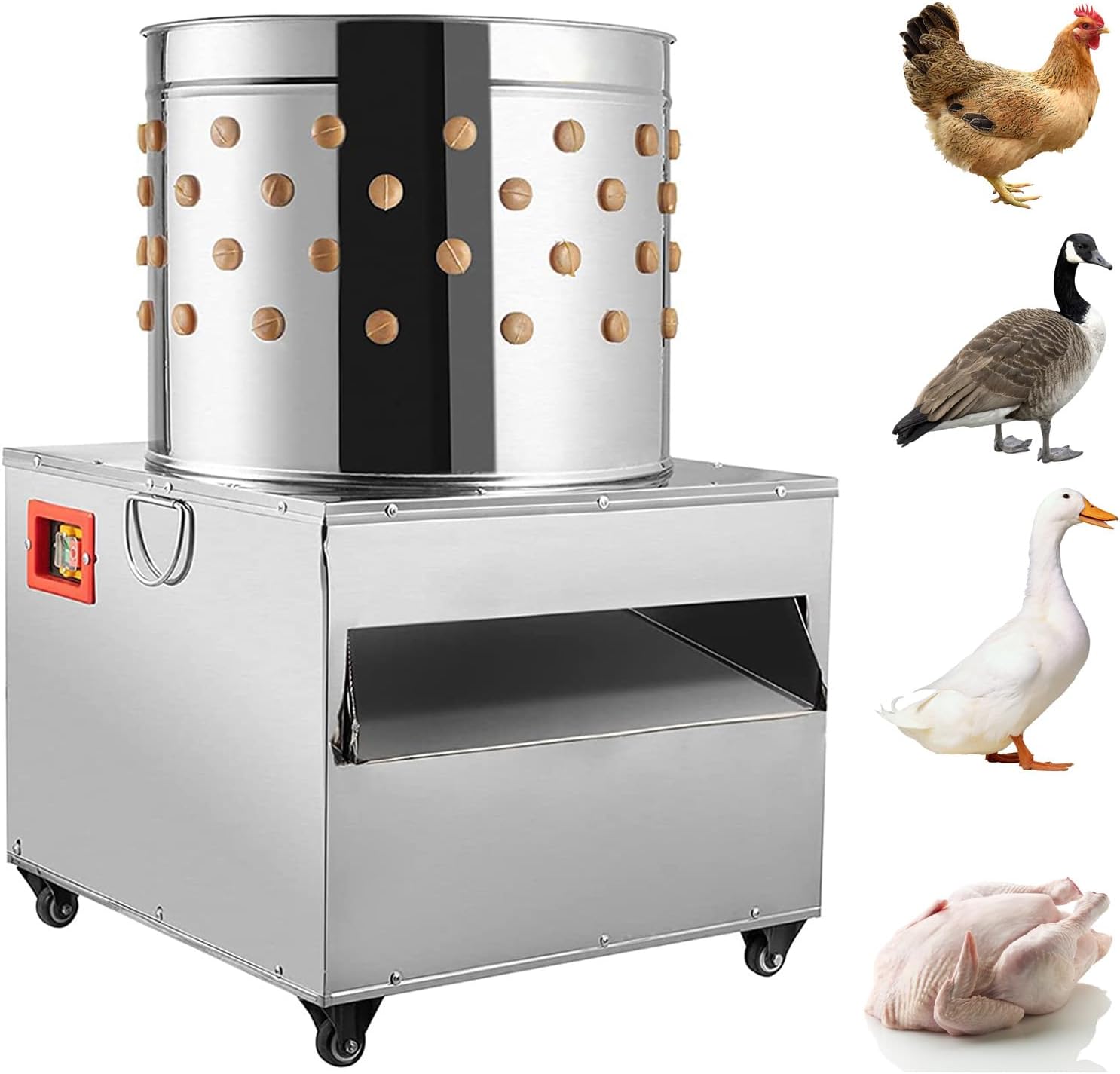 VEVOR Heavy Duty Electric Chicken Plucker: 20-inch Barrel, 1500W, 275